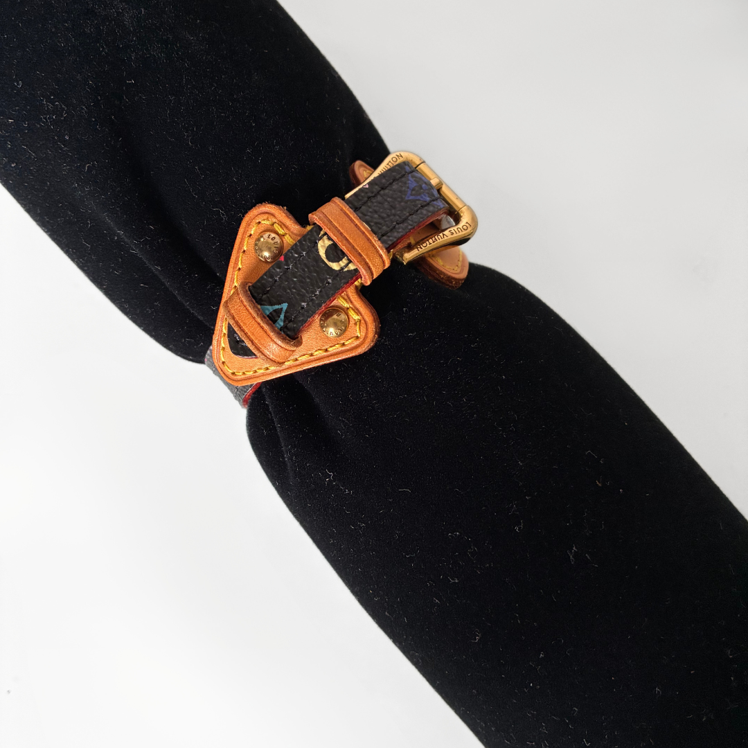 Louis Vuitton Nanogram Multicolor-Schwarzes Armband
