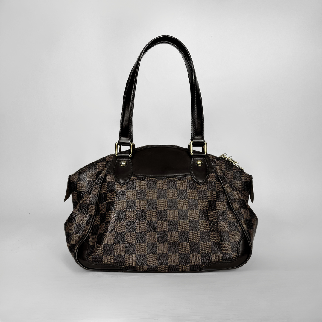 Louis Vuitton Verona PM in Damier Ebene Canvas on a white background