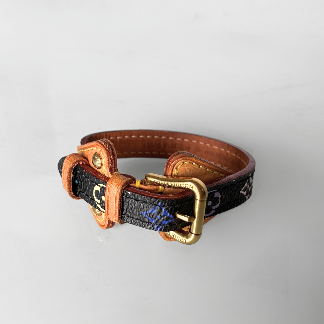Louis Vuitton Nanogram Multicolor-Schwarzes Armband