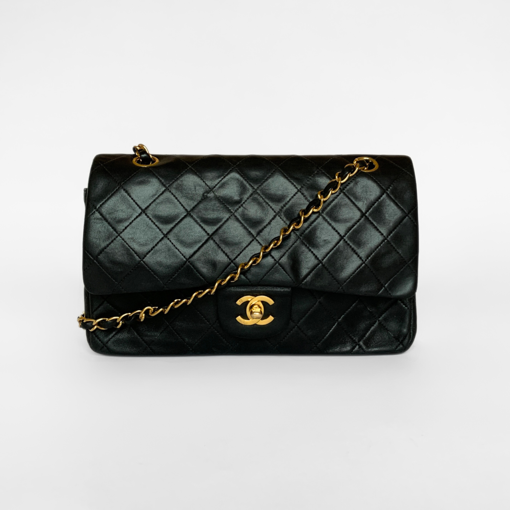 Chanel Chanel Classic Double Flap Bag Medium Lambskin Leather - Handbags - Etoile Luxury Vintage