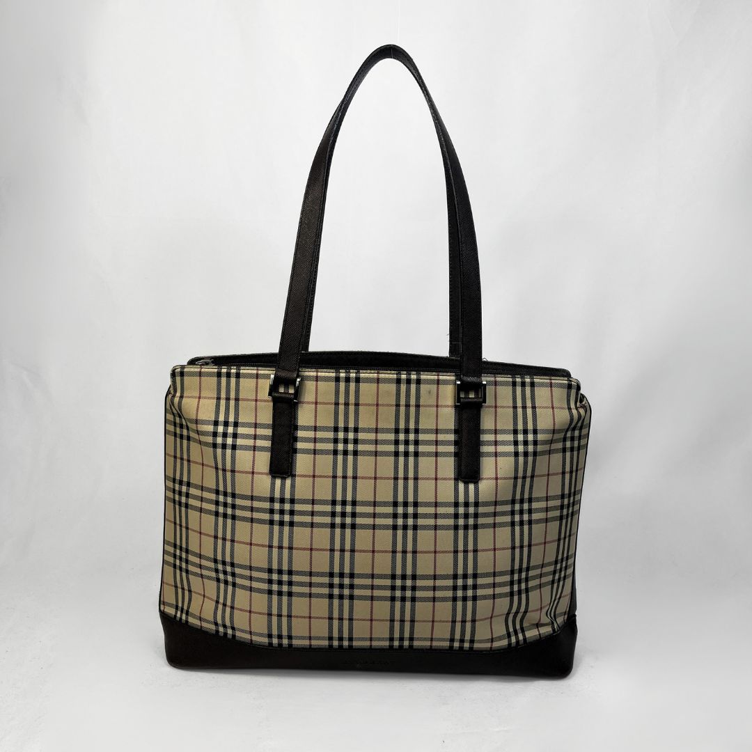 Burberry Nova Check Canvas Tote Bag