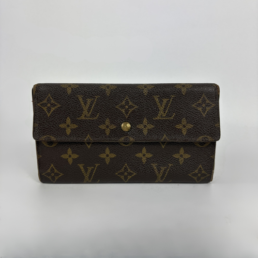 Louis Vuitton wallet on white background