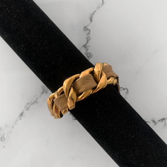 Chanel Chanel Bracelet Gold-Plated with Leather - Bracelet - Etoile Luxury Vintage