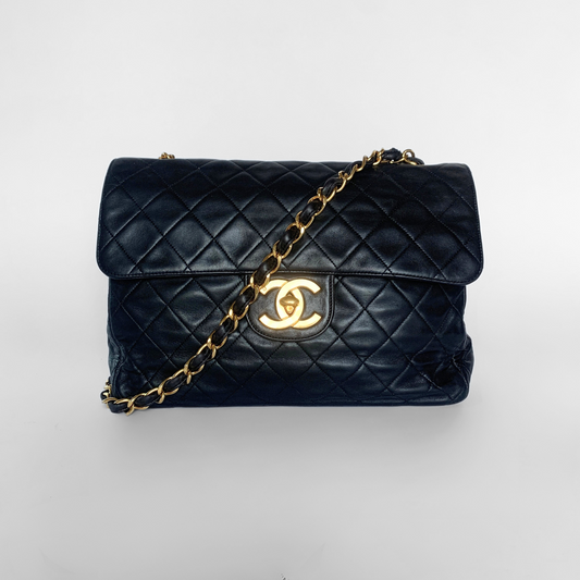 Chanel Classic Flap Bag Maxi Lambskin Leather