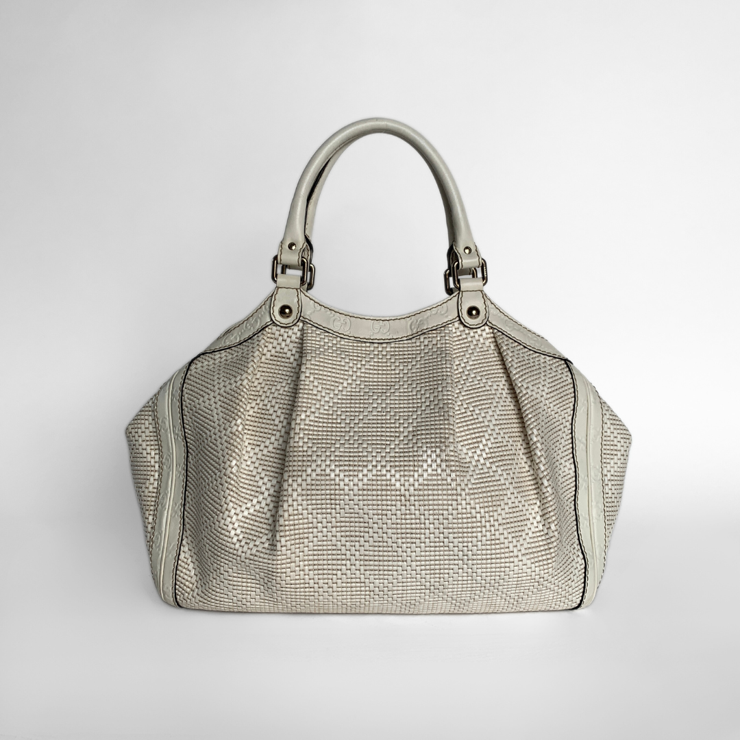 Gucci Gucci White Leather Handbag - Handbag - Etoile Luxury Vintage