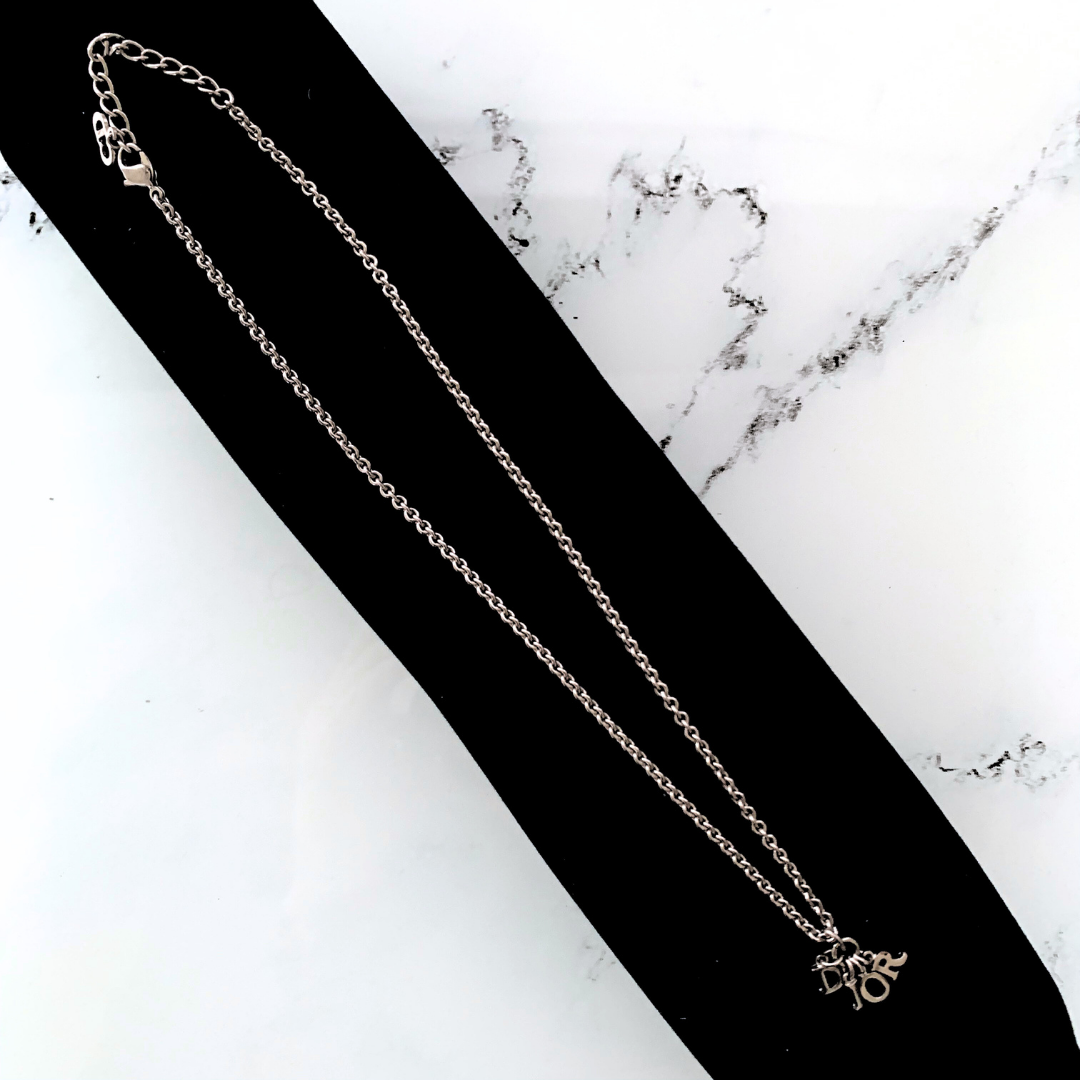 Dior Dior Necklace Silver Metal - Necklaces - Etoile Luxury Vintage