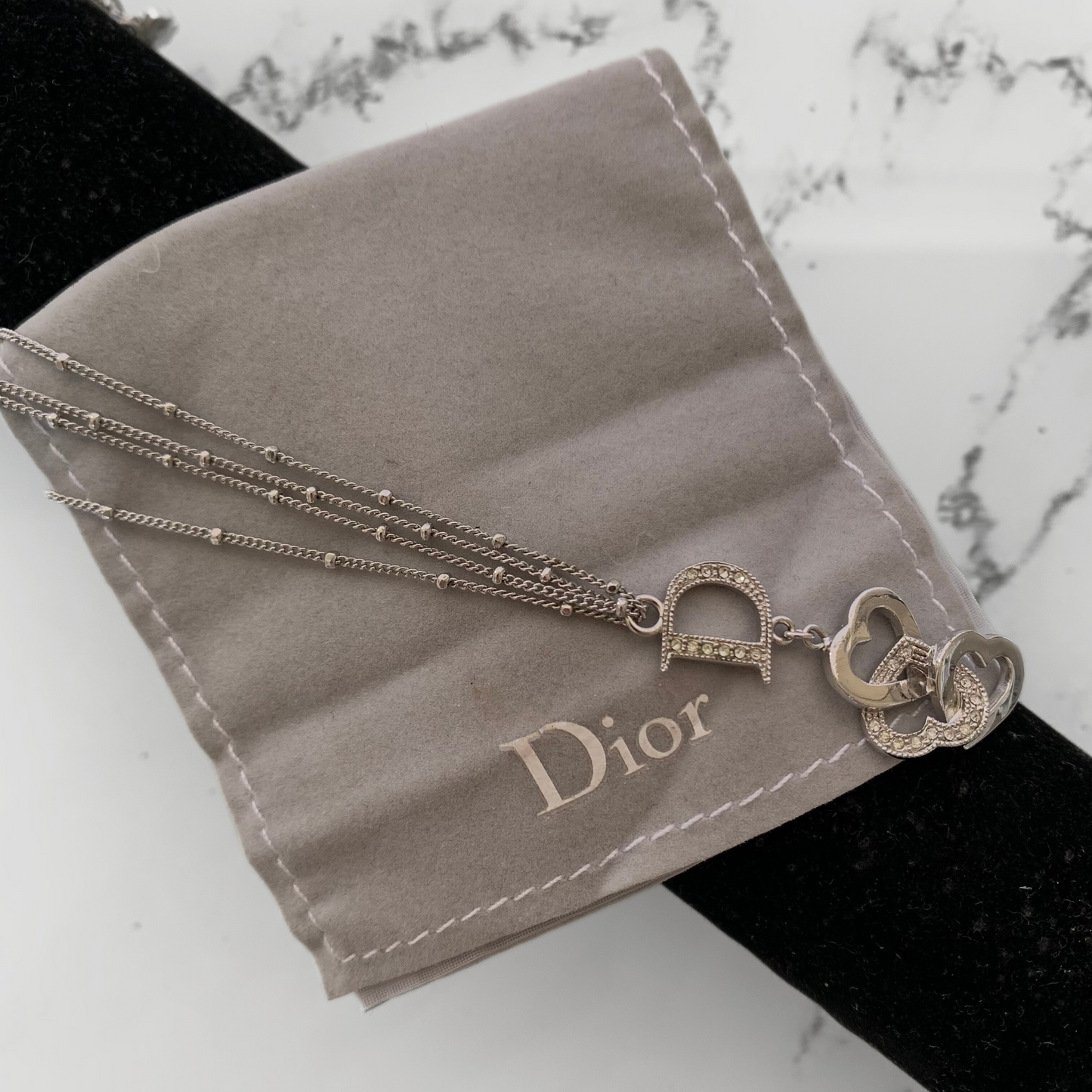 Dior Dior Naszyjnik Srebrny Metal - Akcesoria - Etoile Luxury Vintage