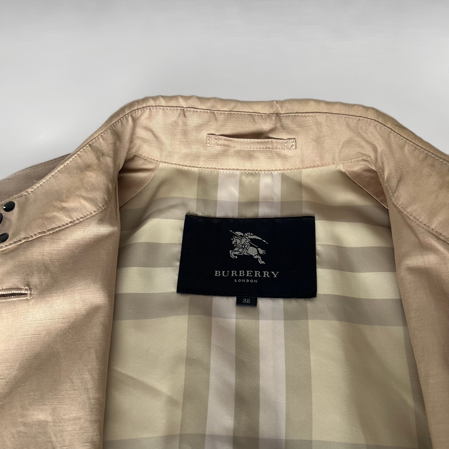 Burberry Burberry Trench Coat Mistura de Linho - Roupas - Etoile Luxury Vintage