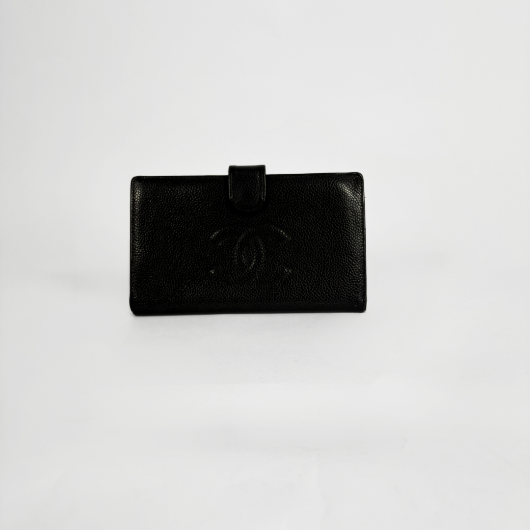 Chanel Wallet large Caviar on a white background