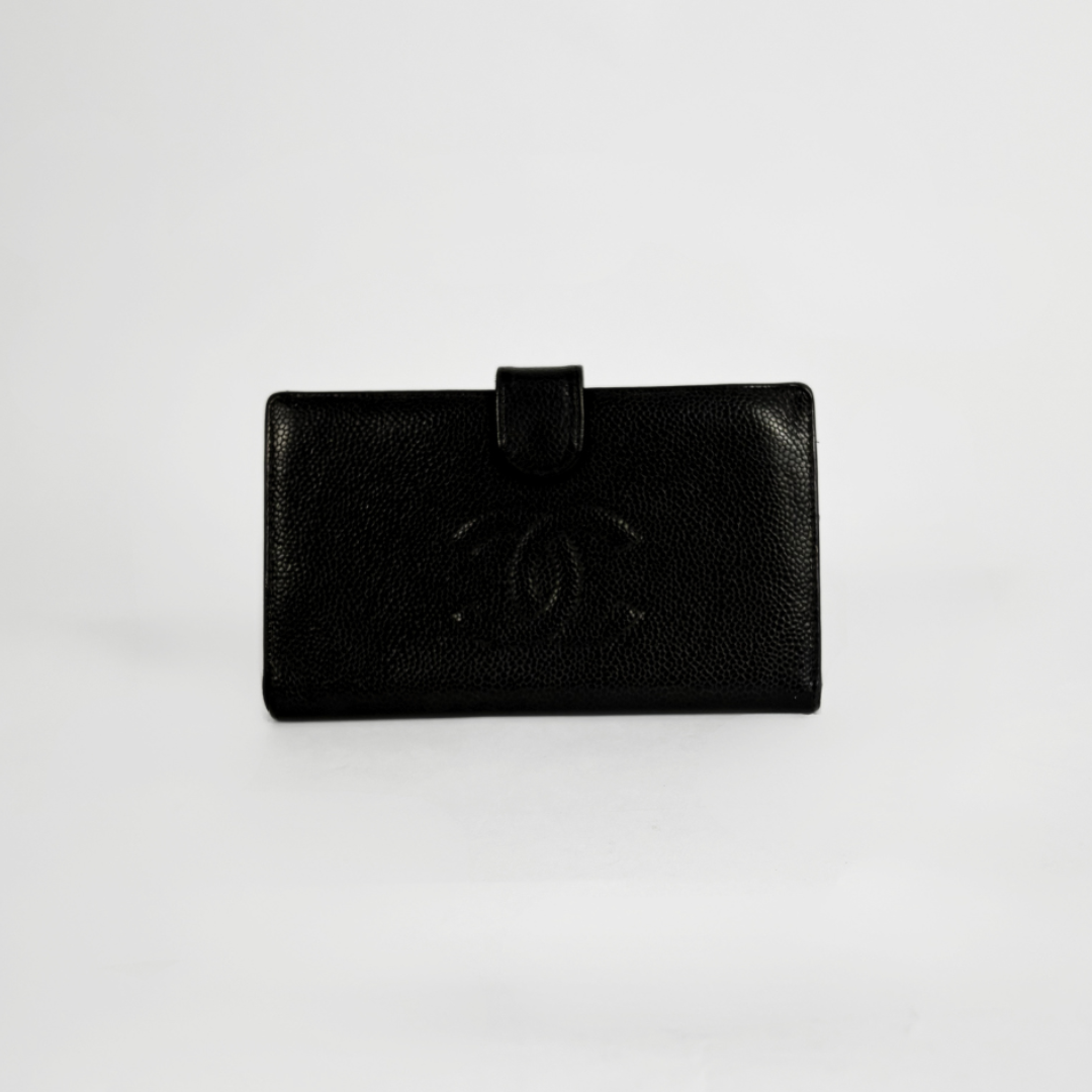 Chanel Wallet large Caviar on a white background