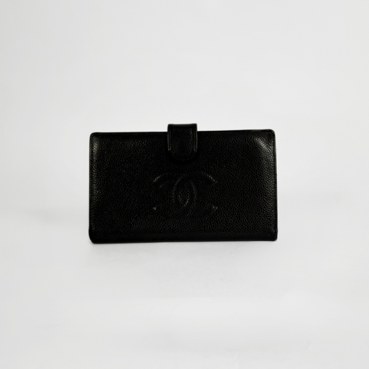 Chanel Wallet large Caviar on a white background