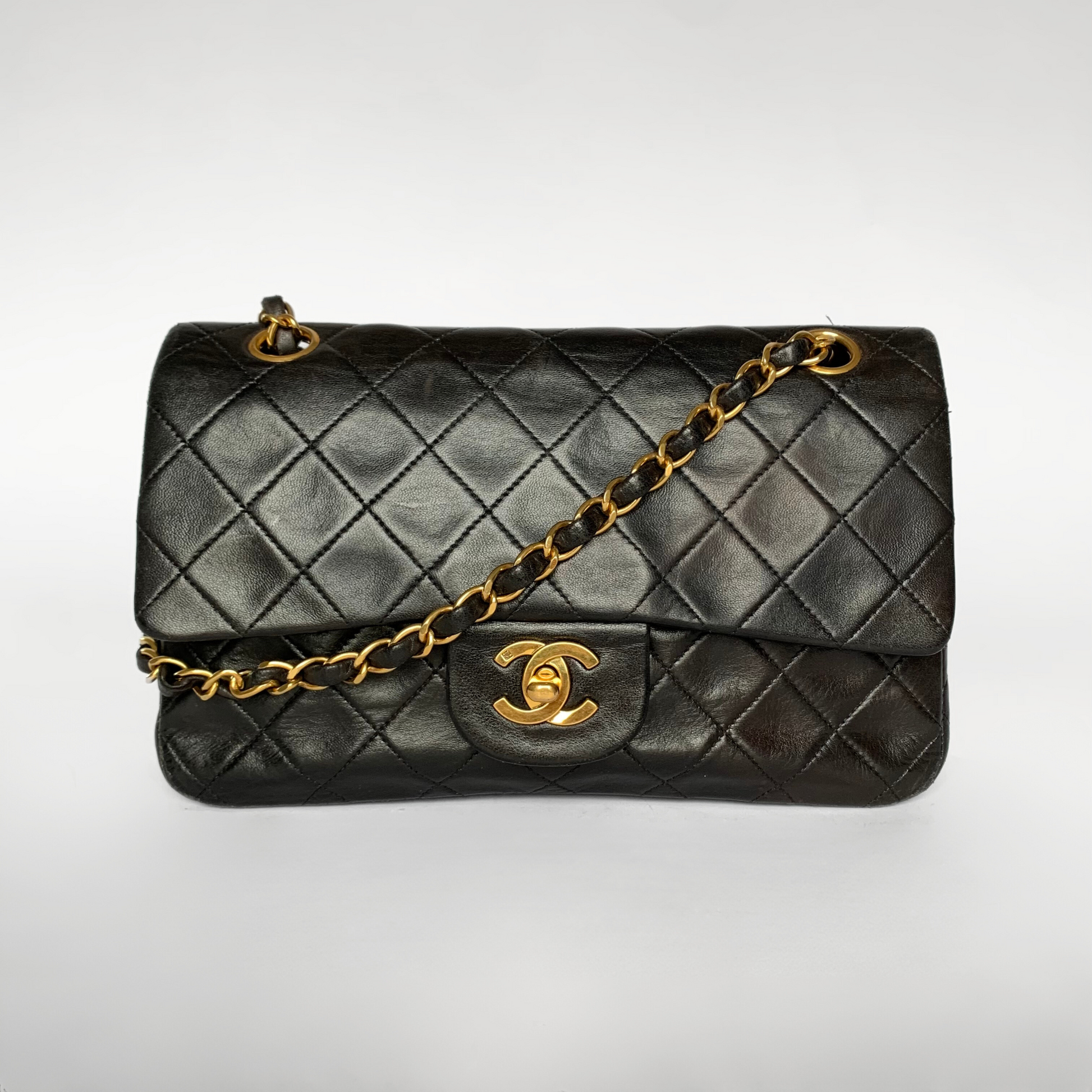 Chanel Classic Double Flap Small Lambskin Leather l toile de