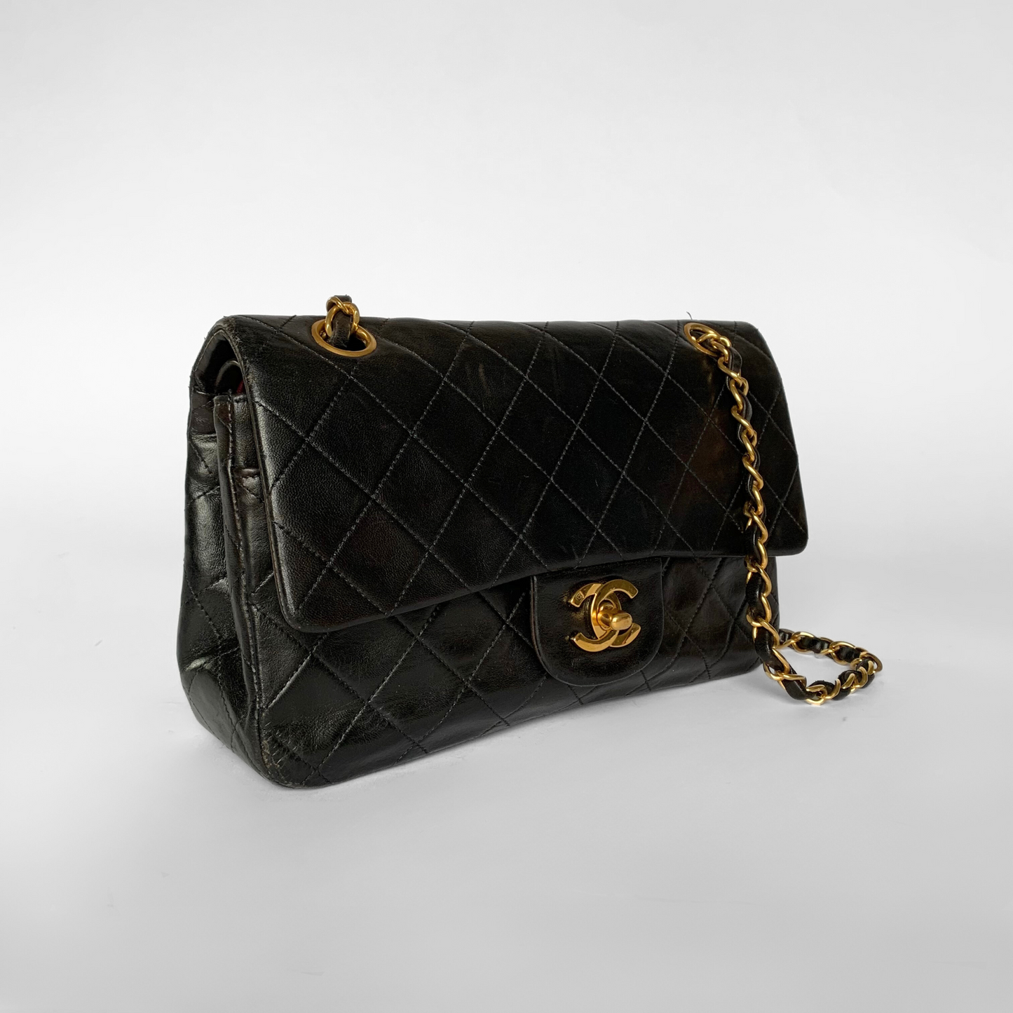 Chanel Chanel Klassiek Lamsleer met Dubbele Flap - Handtassen - Etoile Luxury Vintage