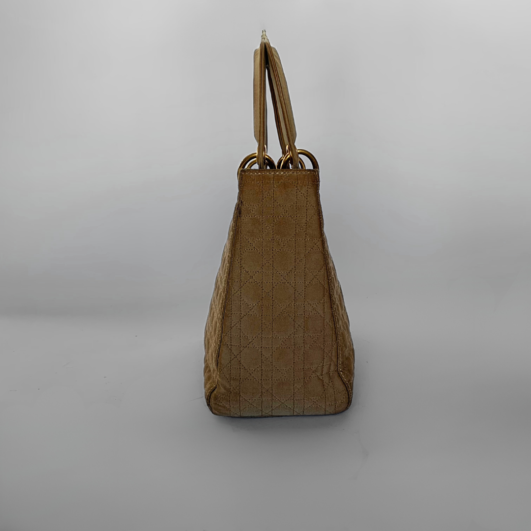 Dior Dior Lady Dior Cannage Microfiber - Handbags - Etoile Luxury Vintage