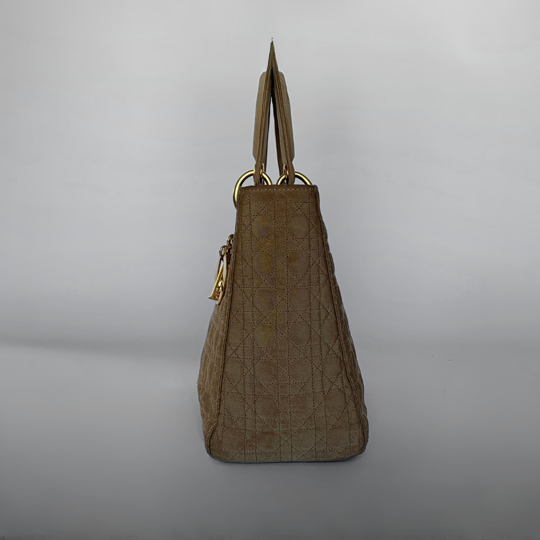 Dior Dior Dame Dior Cannage Microfiber - Håndtasker - Etoile Luxury Vintage