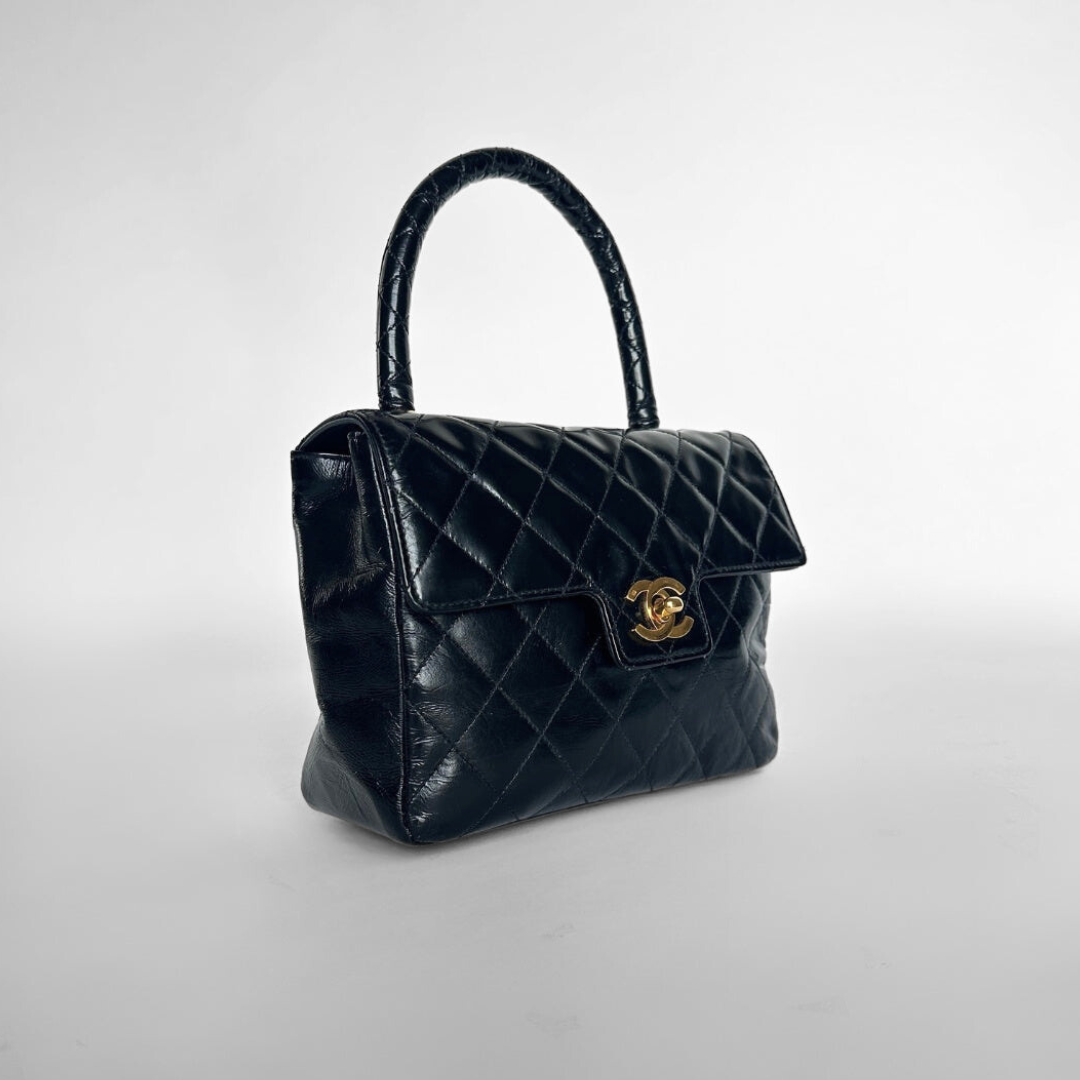 Chanel Matratze Handtasche Emaille Leder