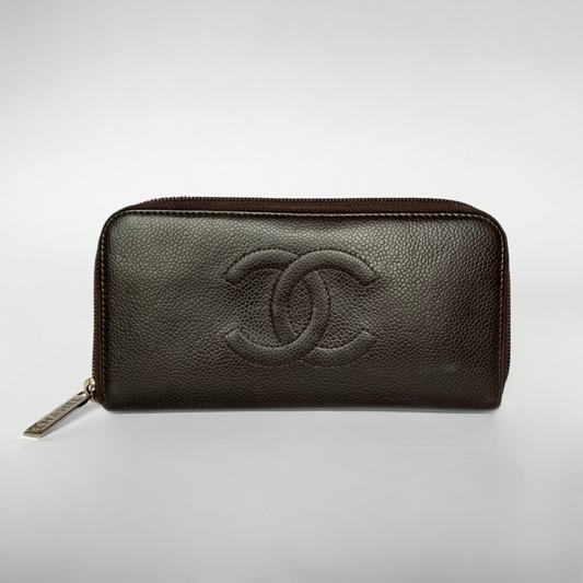 Chanel Chanel Dragkedja Plånbok Kaviarläder - Plånböcker - Etoile Luxury Vintage