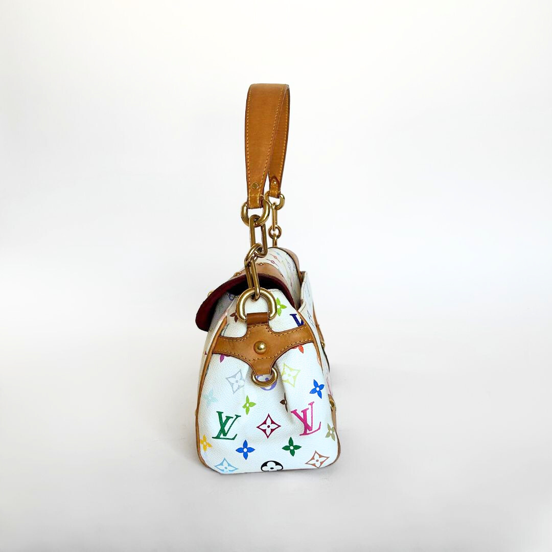 louis vuitton multicolor shoulder bag Color White used from japan 