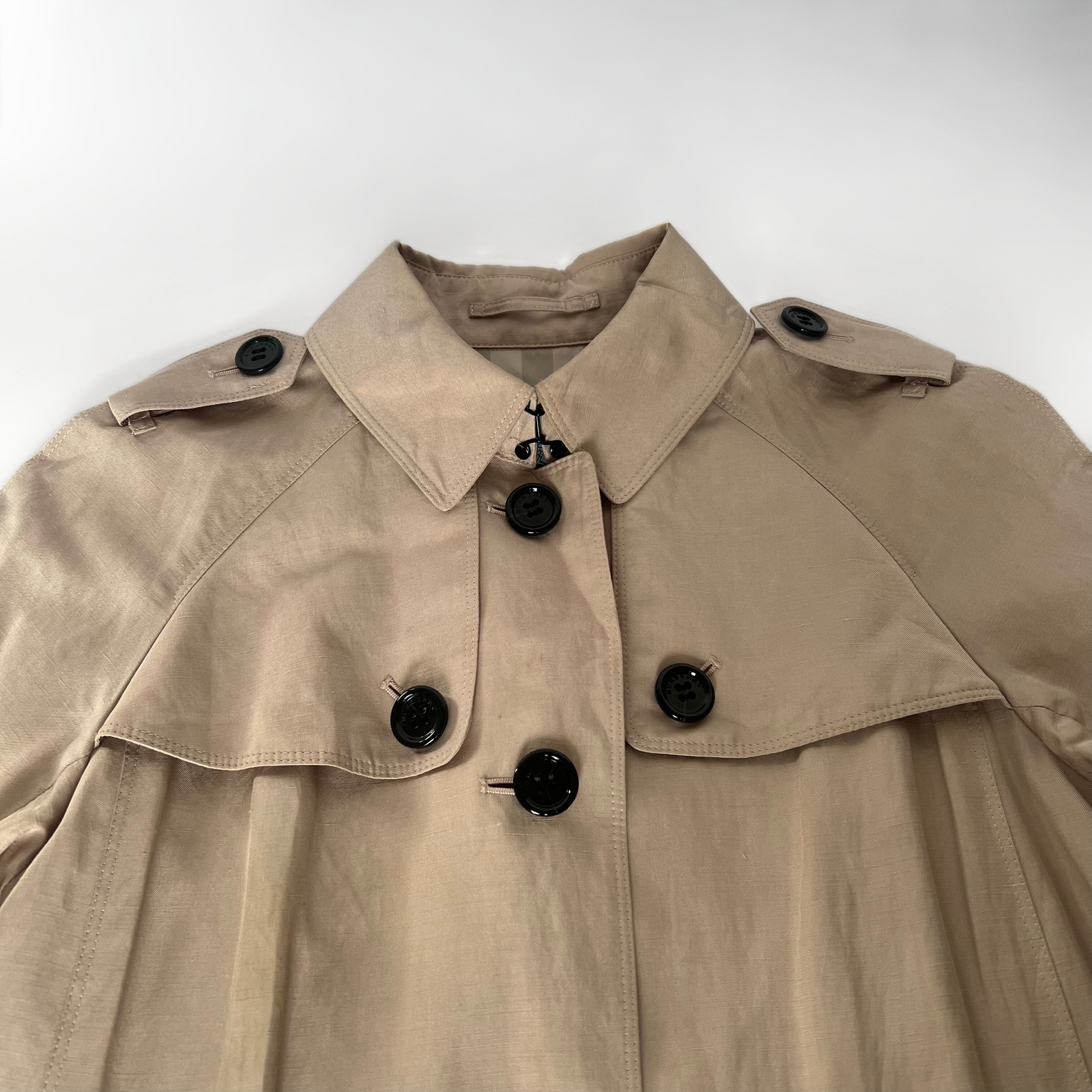 Burberry Burberry Trench Coat Linen Blend - Clothing - Etoile Luxury Vintage