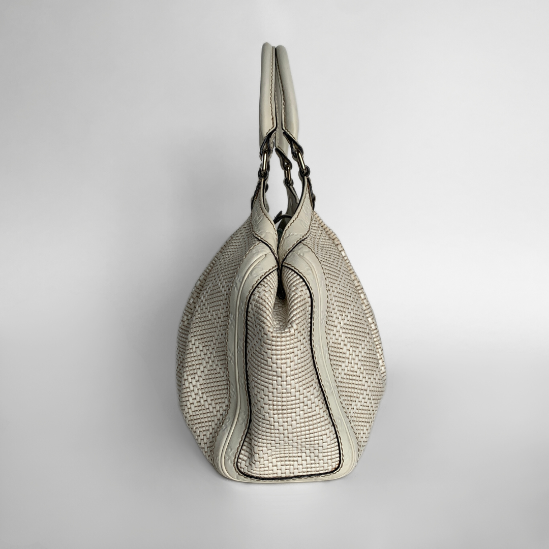 Gucci Gucci Weiße Lederhandtasche - Handtasche - Etoile Luxury Vintage