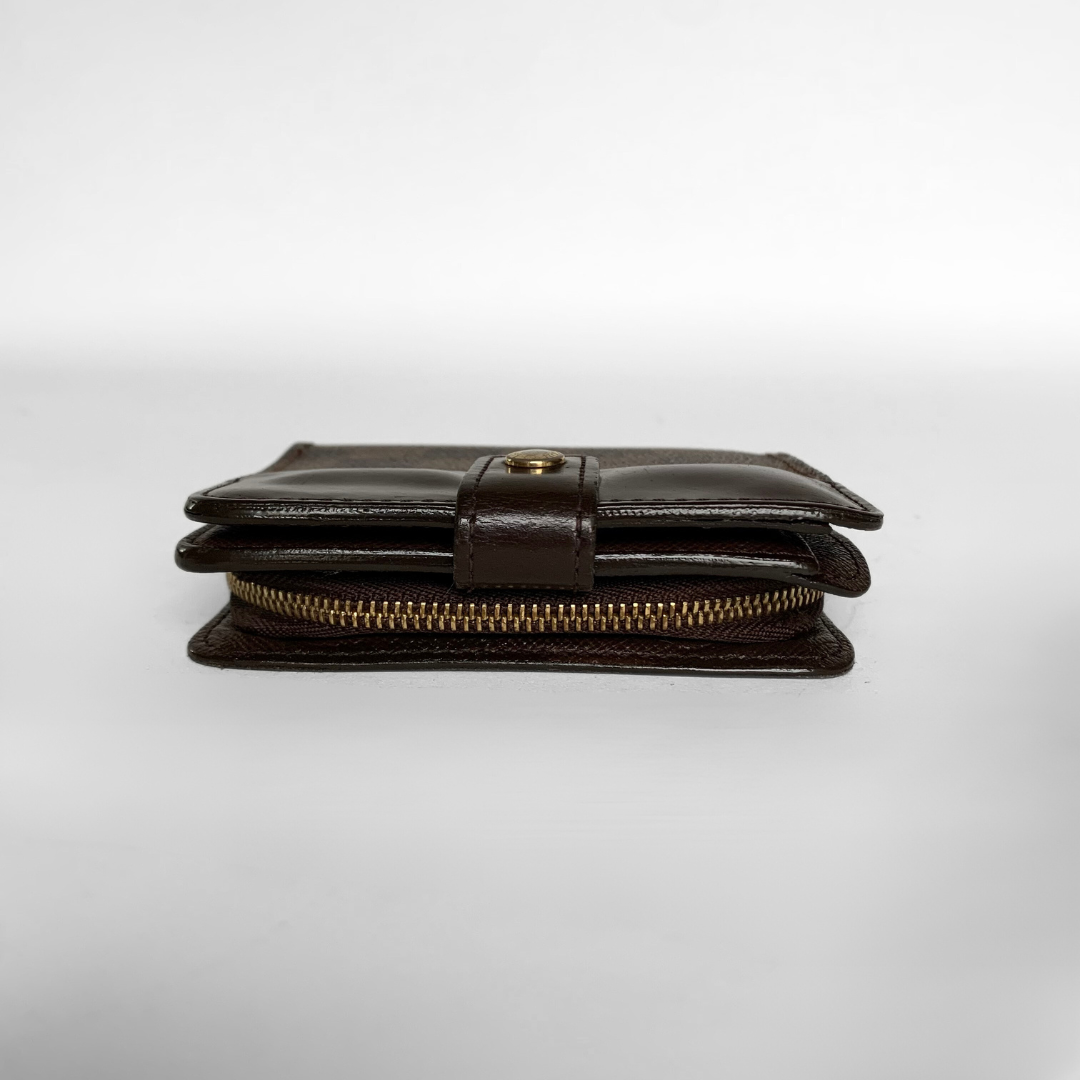 Louis Vuitton Louis Vuitton Portafoglio compatto con cerniera Damier Ebene Canvas - portafoglio - Etoile Luxury Vintage