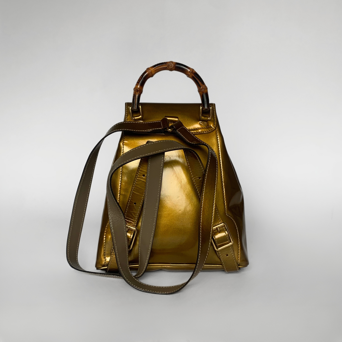 Gucci Gucci Bamboo Backpack Small Emaille Leder - Rucksäcke - Etoile Luxury Vintage