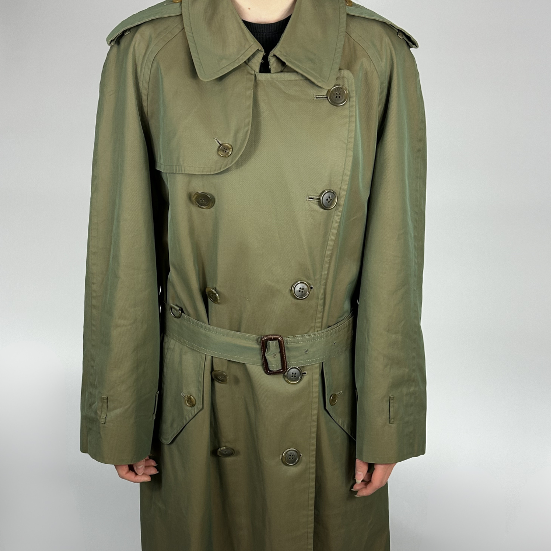 Burberry coat on white background