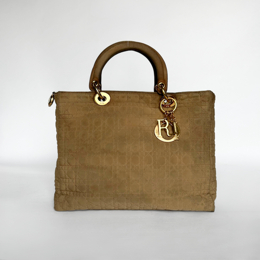 Dior Dior Lady Dior Large Cannage Fabric - Handbags - Etoile Luxury Vintage