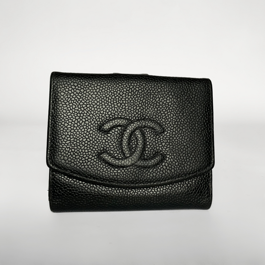 Chanel Chanel Portafoglio CC Piccolo in Pelle Caviale - Portafogli - Etoile Luxury Vintage