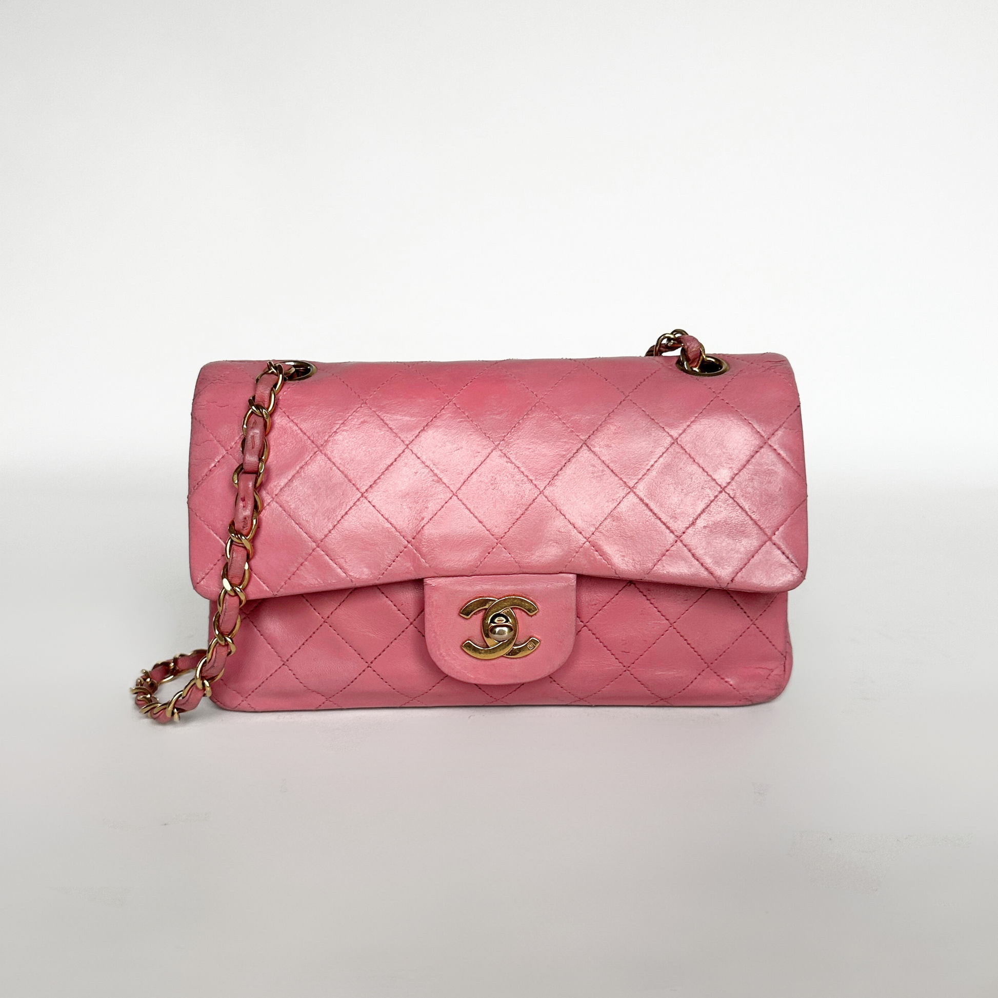 Chanel Chanel Klassisk dobbelt Flap Bag Små lammeskindslæder - Skuldertasker - Etoile Luxury Vintage
