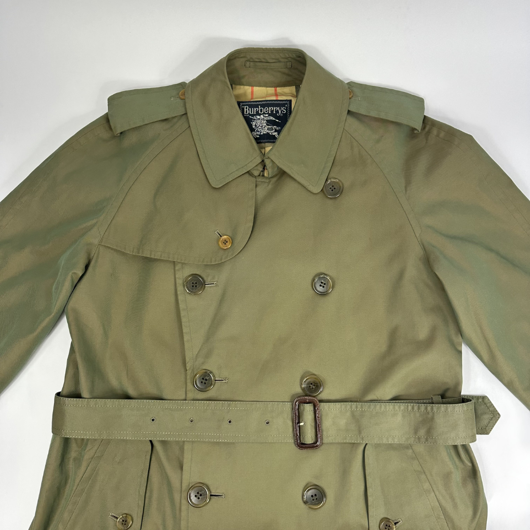 Burberry coat on white background