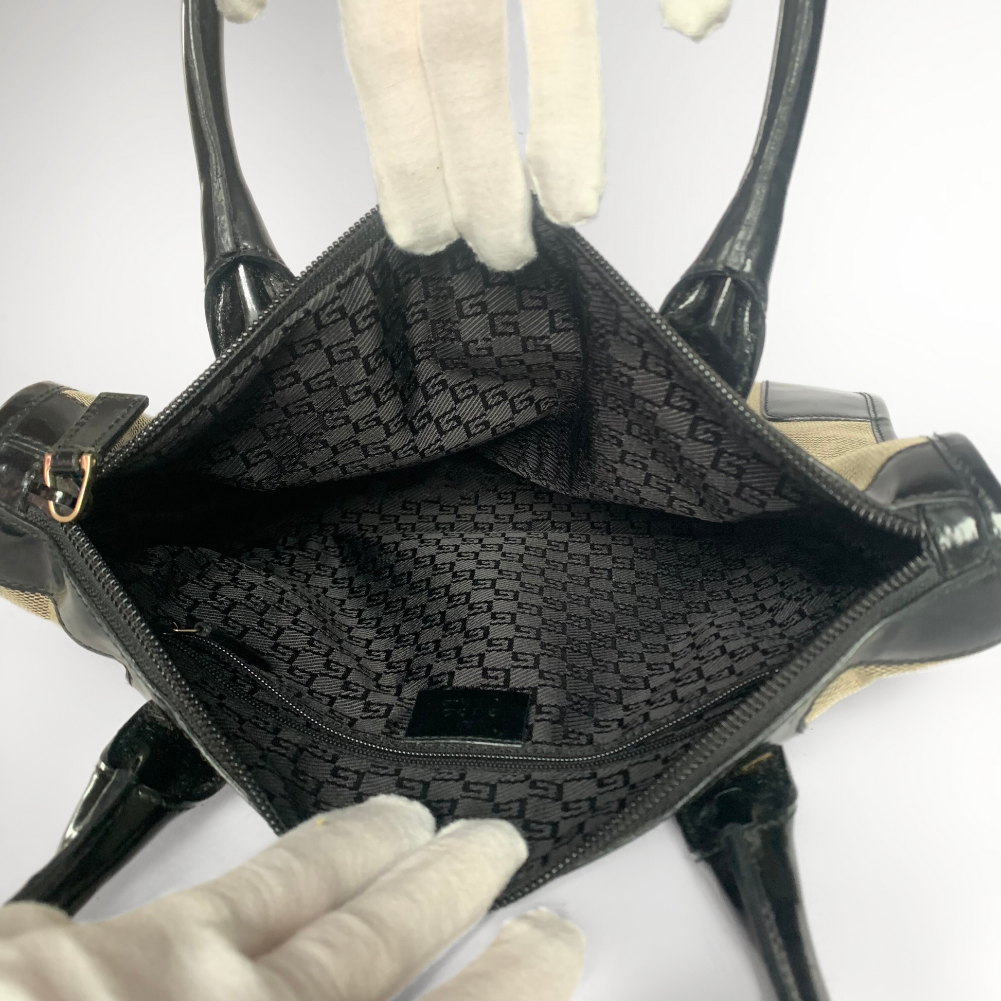 Gucci Gucci Emalje håndtaske Canvas & Læder - Håndtaske - Etoile Luxury Vintage