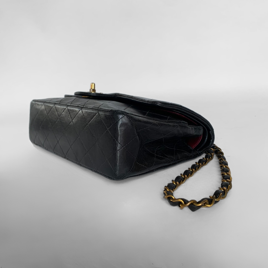 Chanel Chanel Medium Double Classic Flap Bag Lambskin Leather - Shoulder bag - Etoile Luxury Vintage