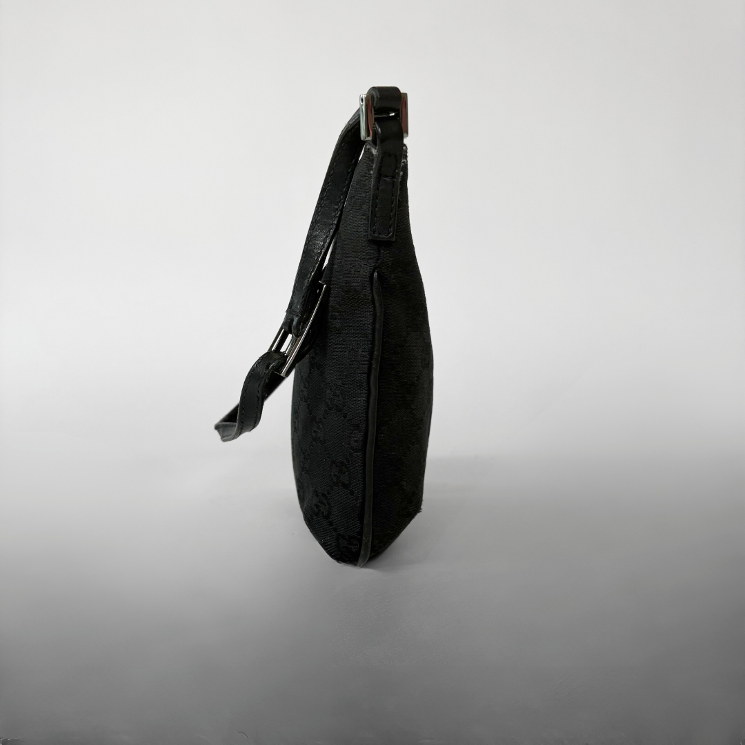 Gucci Shoulder Bag Black Canvas