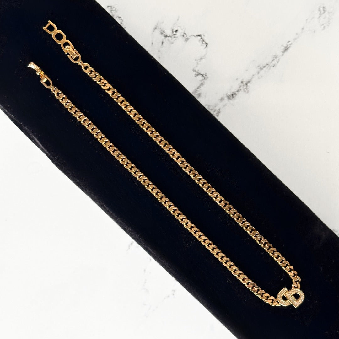 Dior Dior Choker-Halskette Goldfarben - Schmuck - Etoile Luxury Vintage