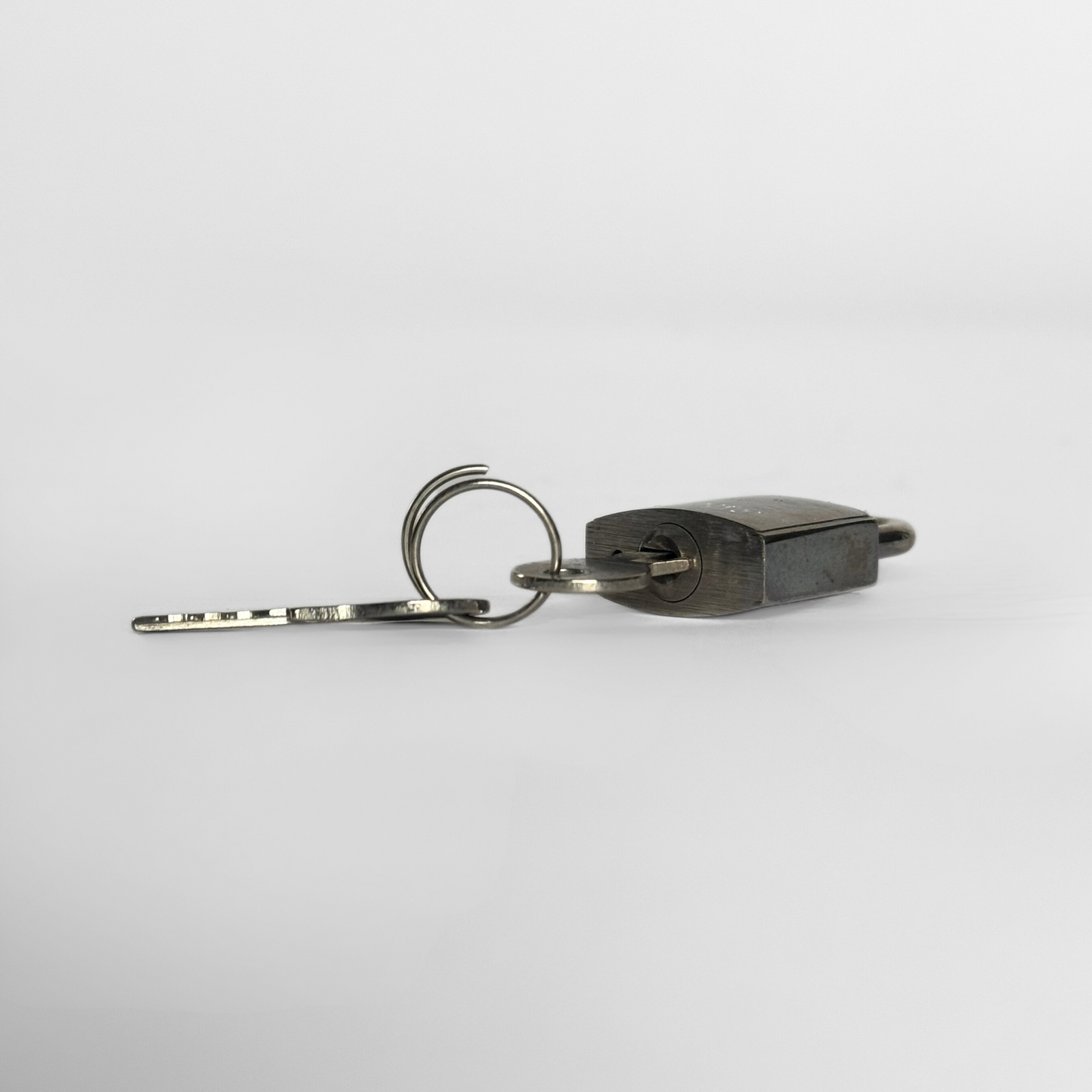 Fendi Lock With Key Silver Metal