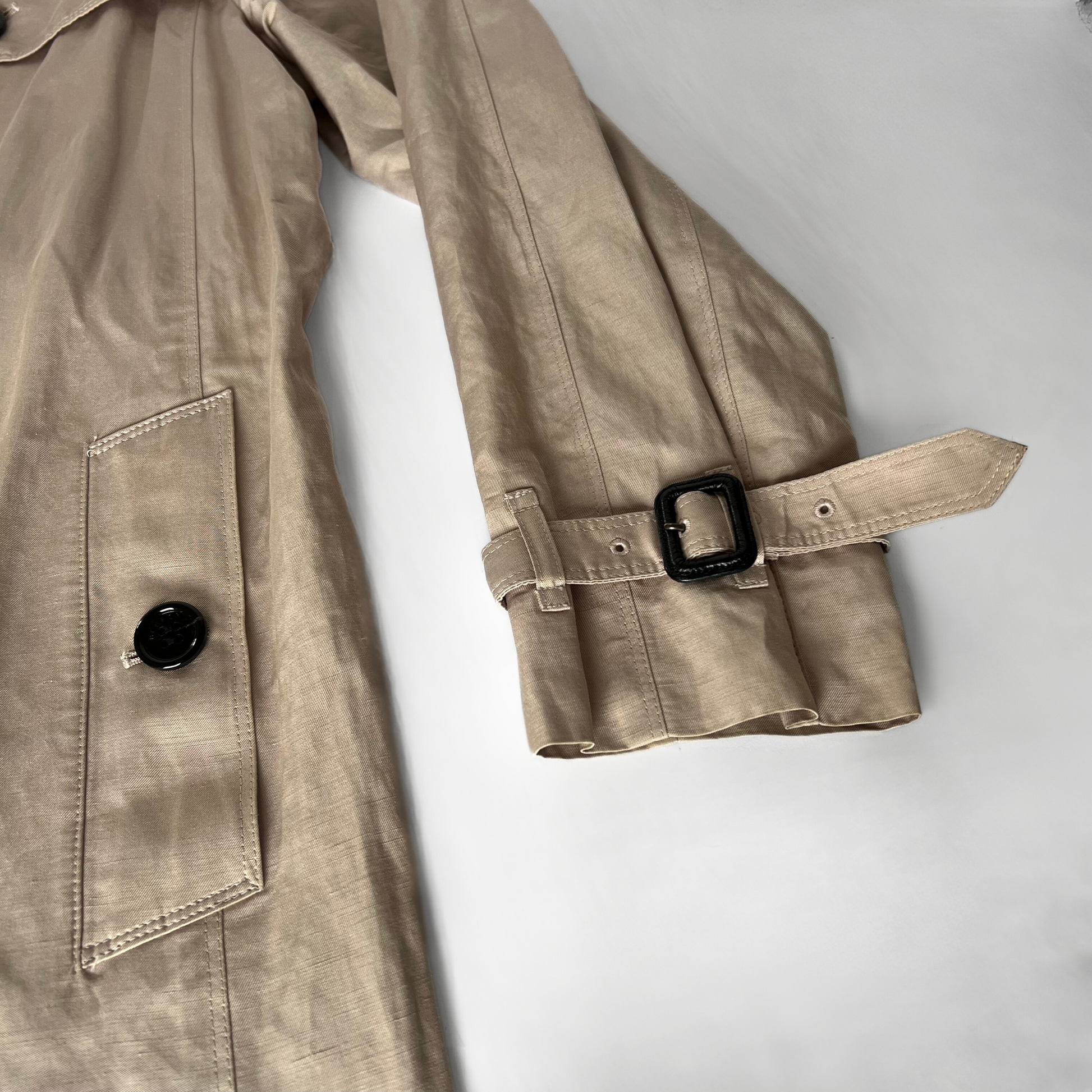 Burberry Burberry Trench Coat Linen Blend - Clothing - Etoile Luxury Vintage