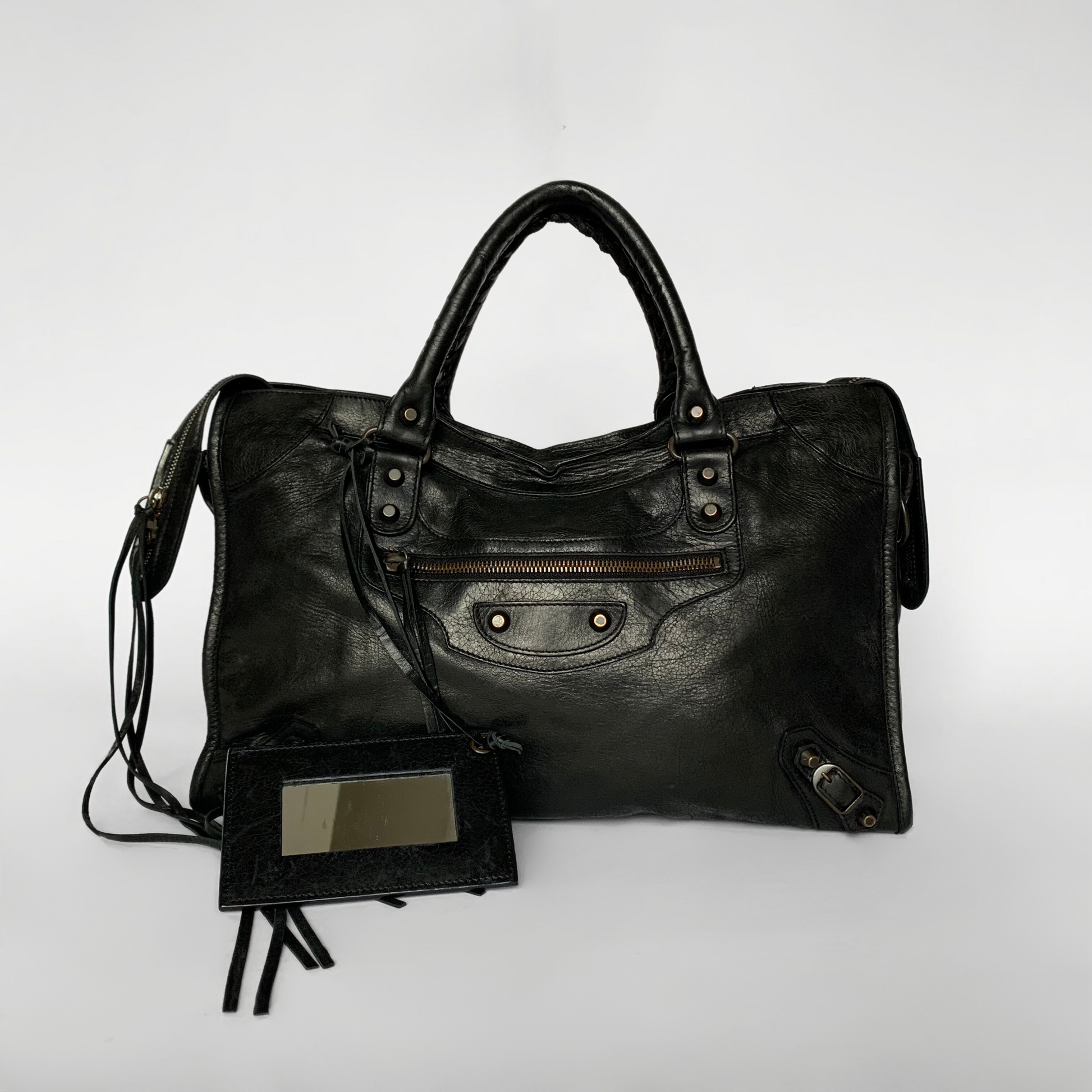 Balenciaga City Bag Leather l toile de Saint Honor