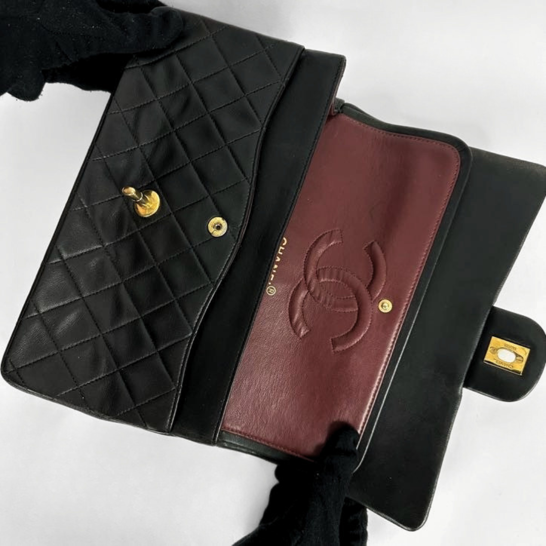 Chanel Medium Double Classic Flapbag on a light background