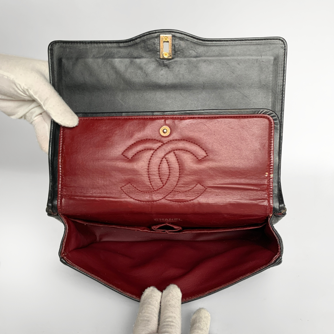 Chanel Klassisk dobbelt Flap Bag Medium lammeskind læder (Limited Edition)