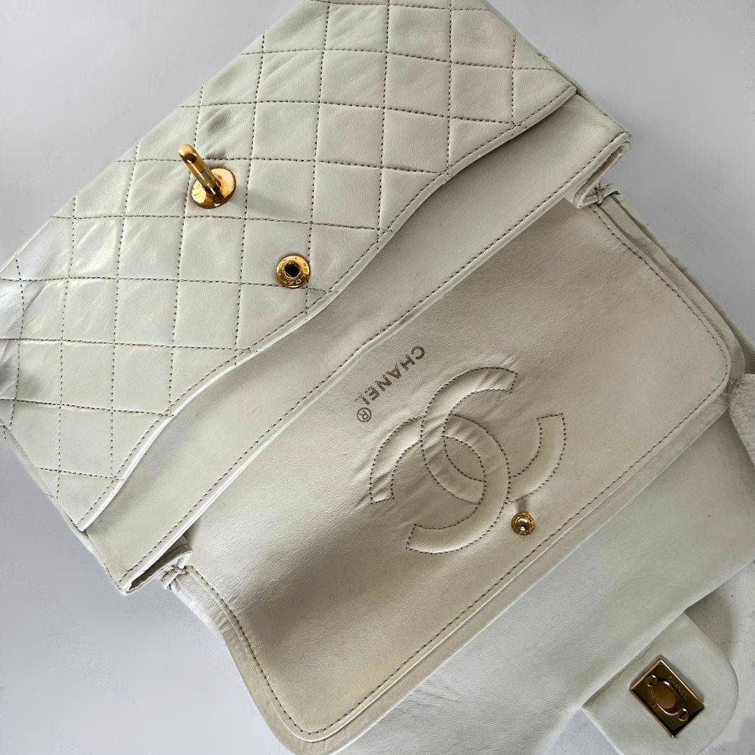 Lambskin leather chanel on sale bag