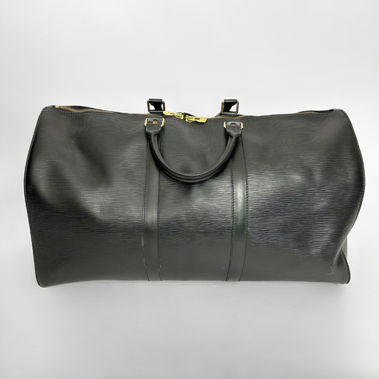 Louis Vuitton Epi black 50 Keepall front view