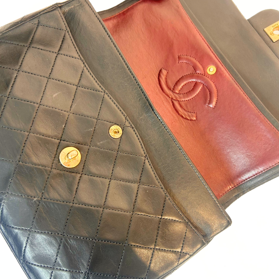 Chanel Classic Flap Bag Medium on a white background