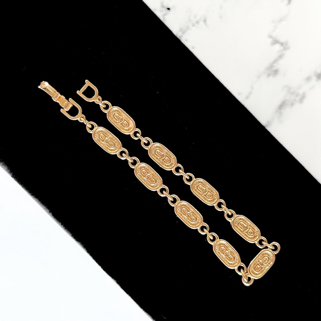 Dior Dior Bracelet Gold Colored Metal - Jewelry - Etoile Luxury Vintage