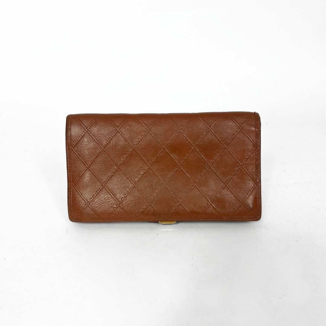Chanel Chanel Πορτοφόλι από καφέ δέρμα αρνιού - Πορτοφόλια - Etoile Luxury Vintage
