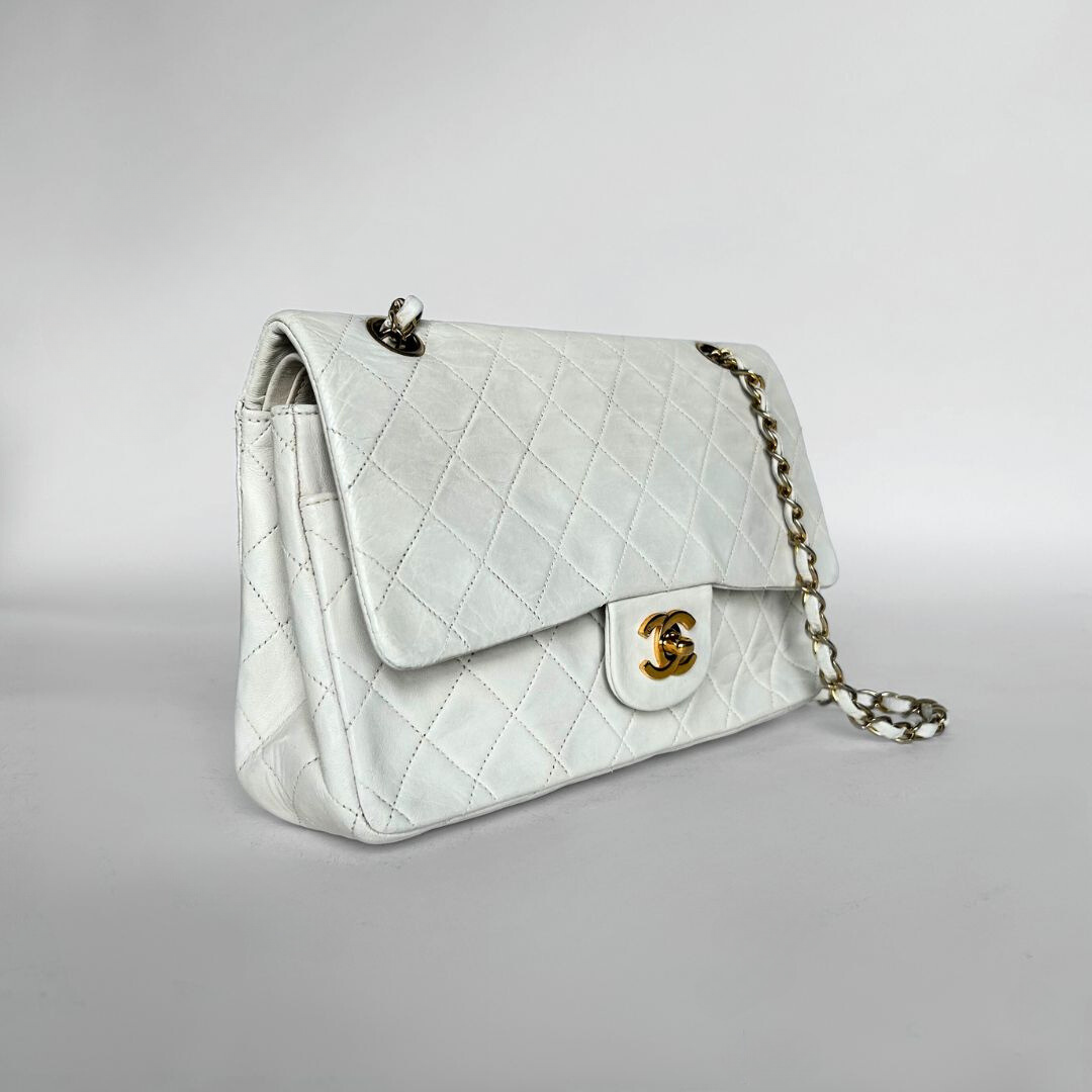 Chanel white flap bag sale