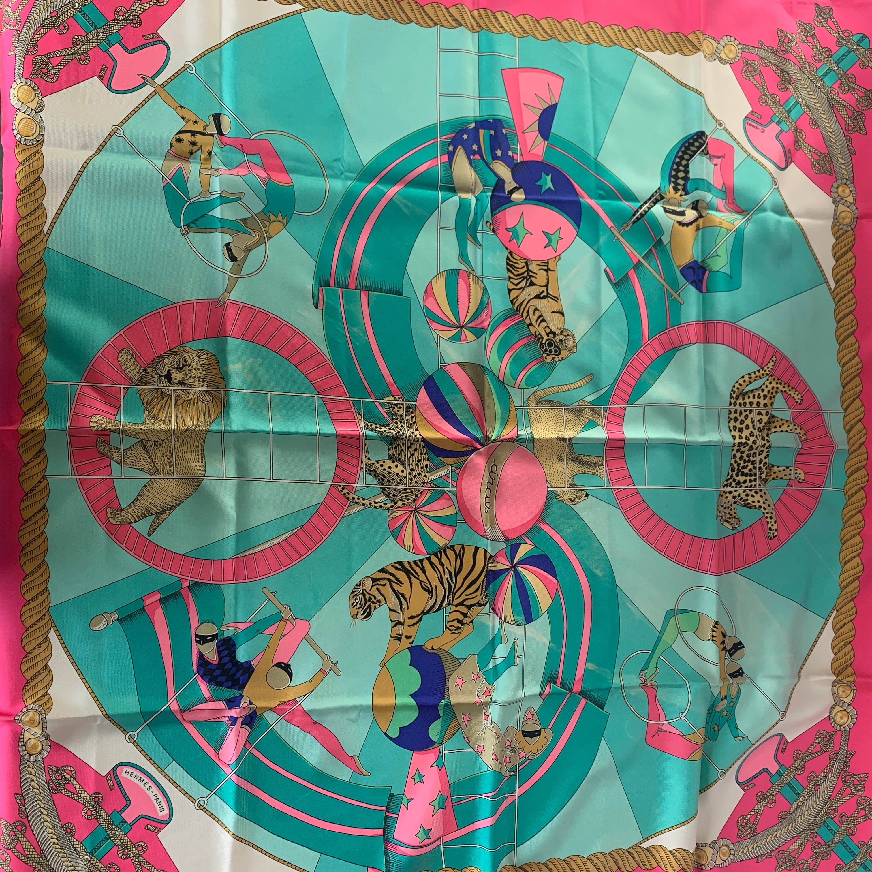 HERMES store Scarf Silk