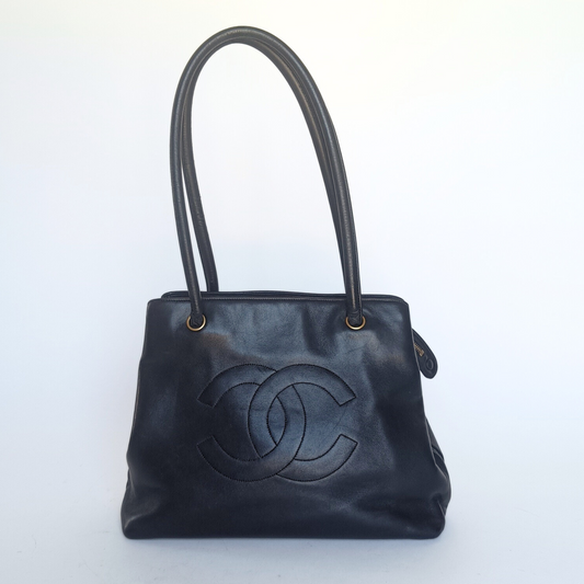 Chanel CC Shopper Black Leather