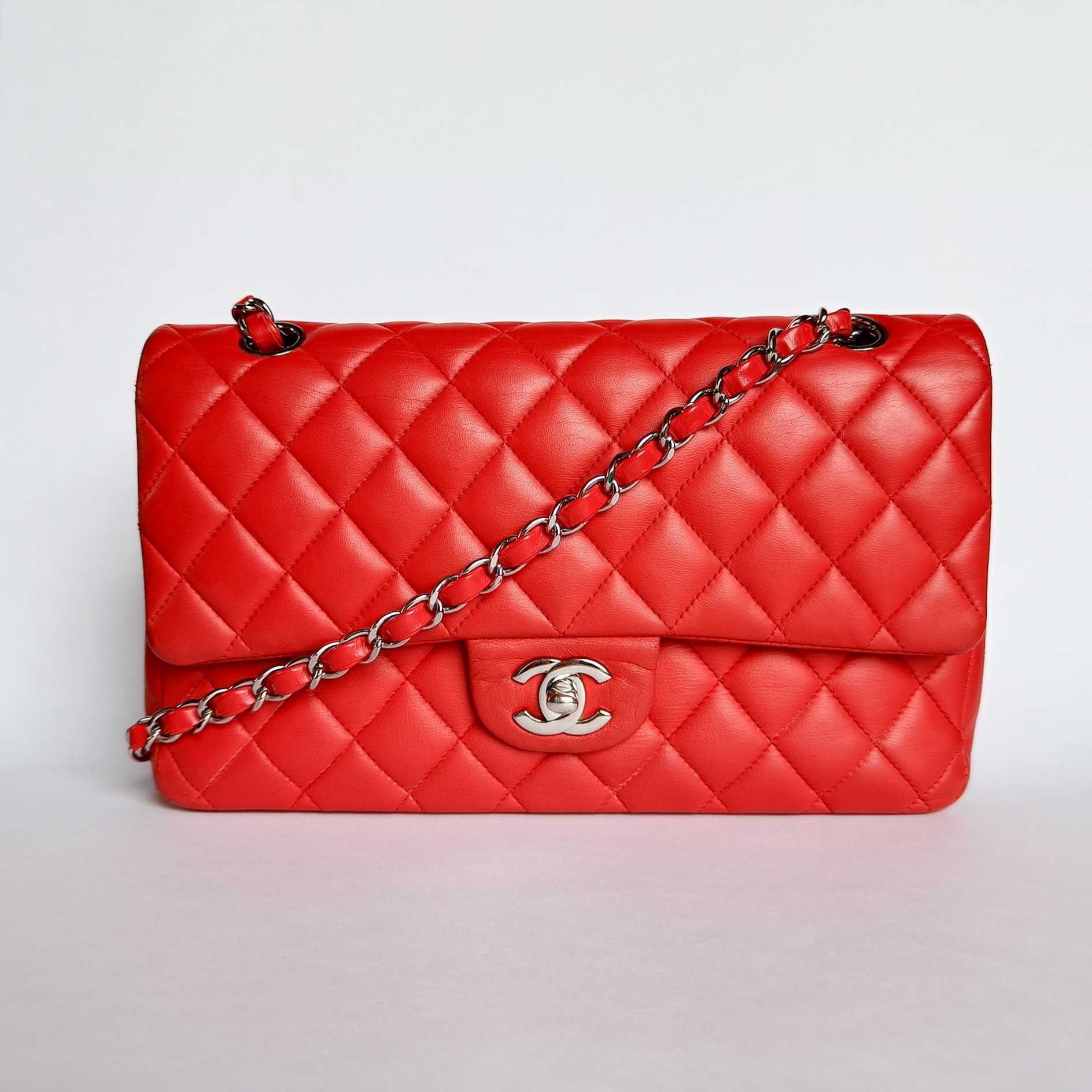 Chanel Chanel Classic Double Flap Bag Medium Lambskin Leather - shoulder bags - Etoile Luxury Vintage
