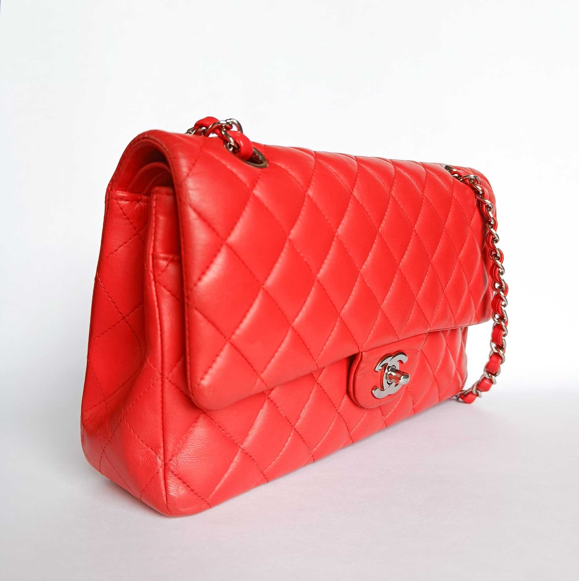 Chanel Classic Double Flap Bag Medium Lambskin Leather